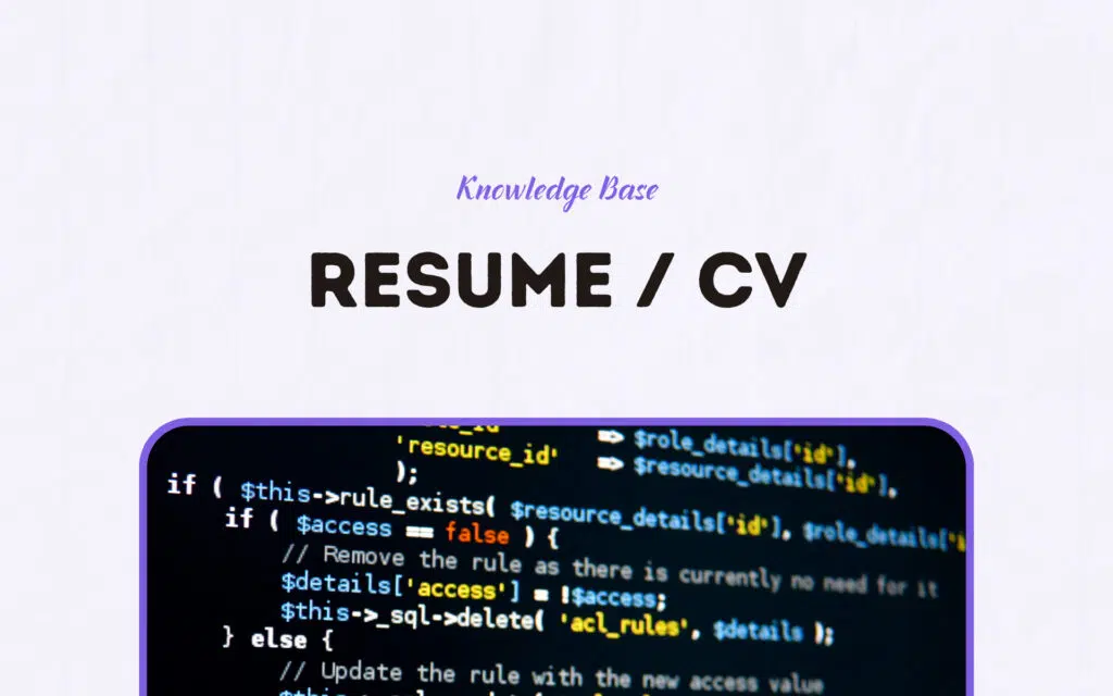 Resume Page Thumbnail